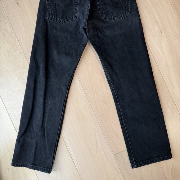 Vintage Levis 501 Jeans 28 Black 90s Straight Leg Workwear New York For Women - Picture 8 of 10